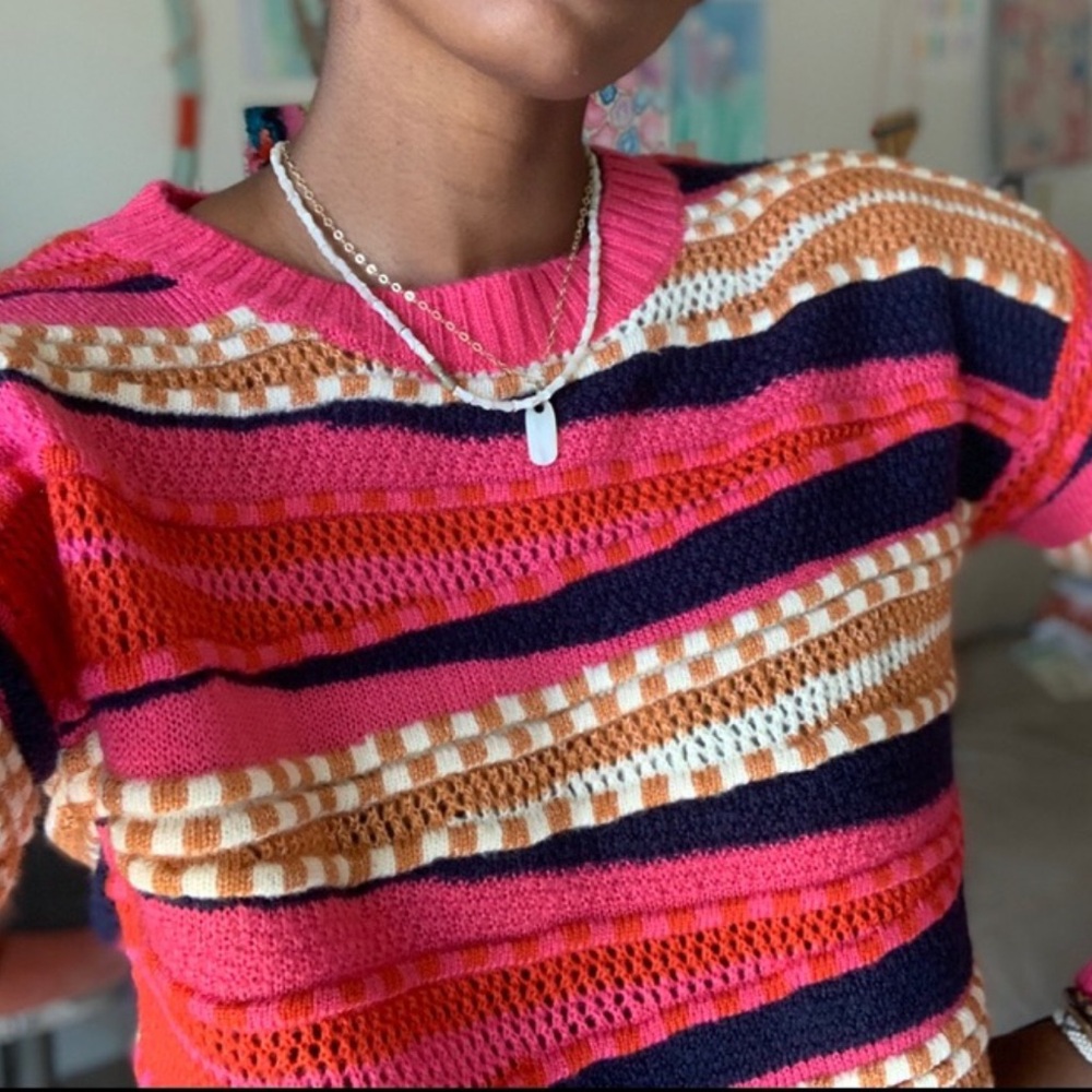Skies Are Blue Textured Sweater Coogi Style - Picture 4 of 14